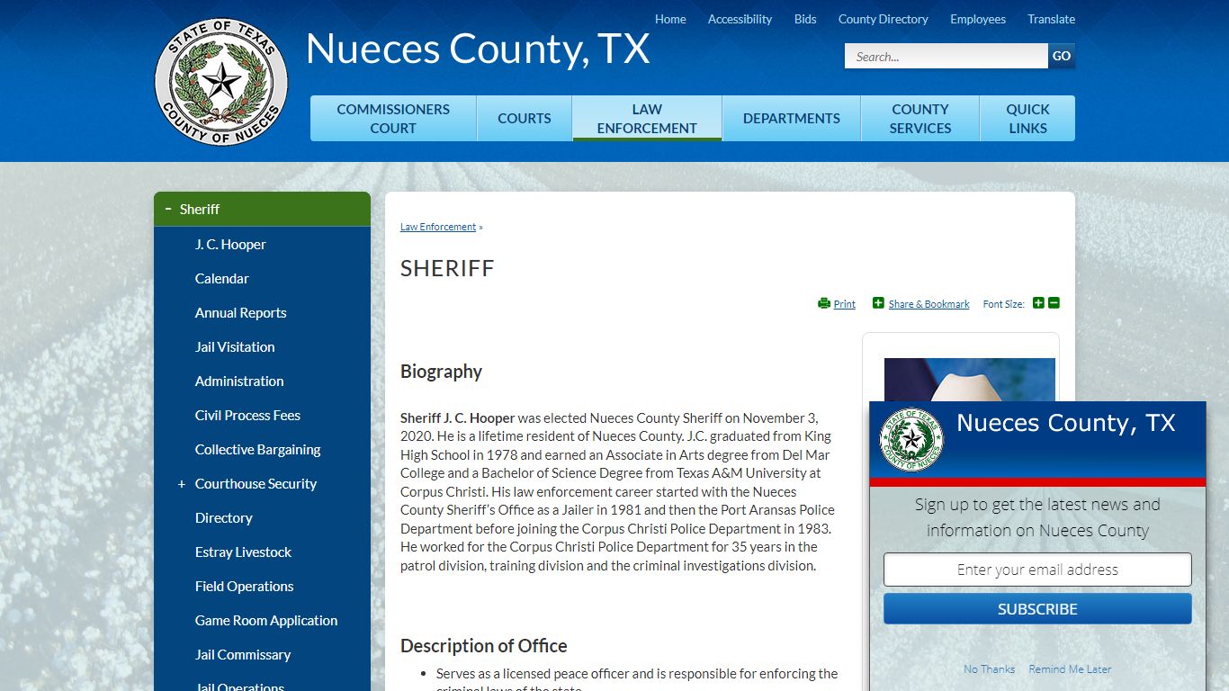 Sheriff | Nueces County, TX